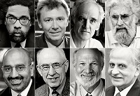 Philosophers and theologians worldwide condemn Iran's attack on Baha'i educators43 distinguished philosophers and theologians have signed an open letter protesting against Iran's persecution of Baha'i educators and students. Among them are such prominent figures as: (top row, left to right) Cornel West, Princeton, U.S.A.; Graham Ward, Oxford, U.K.; Charles Taylor, McGill, Canada; Leonardo Boff, Rio de Janeiro, Brazil; (bottom row, left to right) Ebrahim Moosa, Duke, U.S.A.; Hilary Putnam, Harvard, U.S.A.; Stanley Hauerwas, Duke, U.S.A.; and Tahir Mahmood, former member, Law Commission, India.