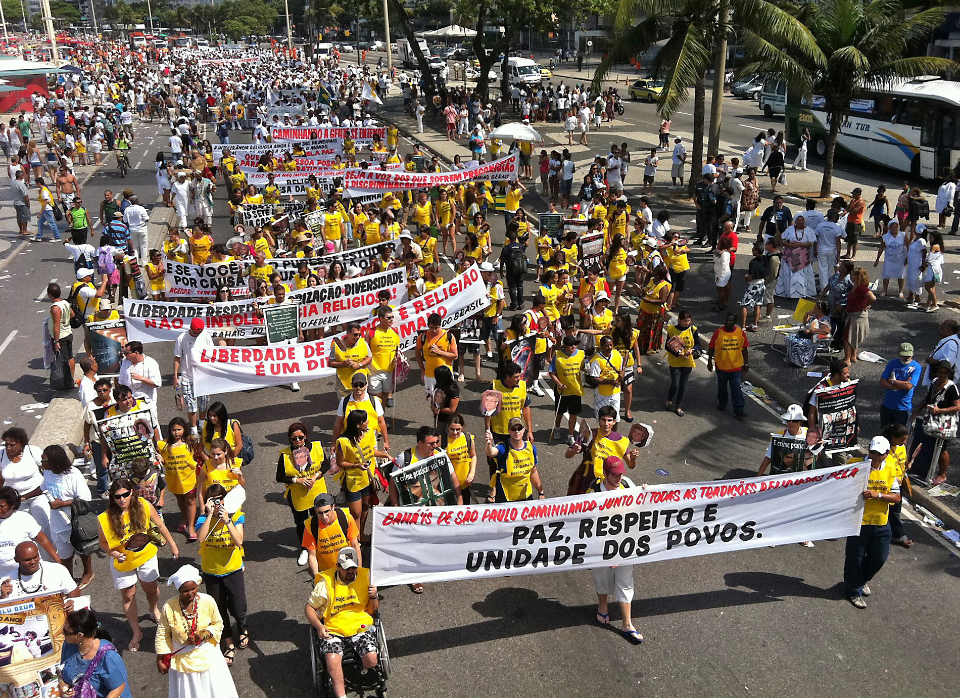 Marching people