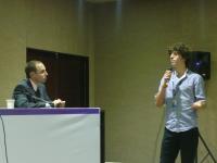 Youth asking question
