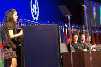 Talk from podium