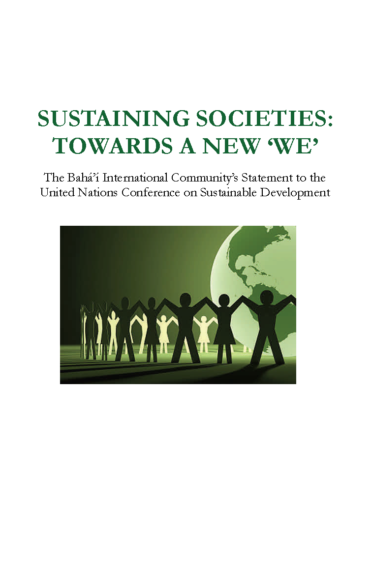 Sustaining Socieities: Towards a New 'We" (cover)