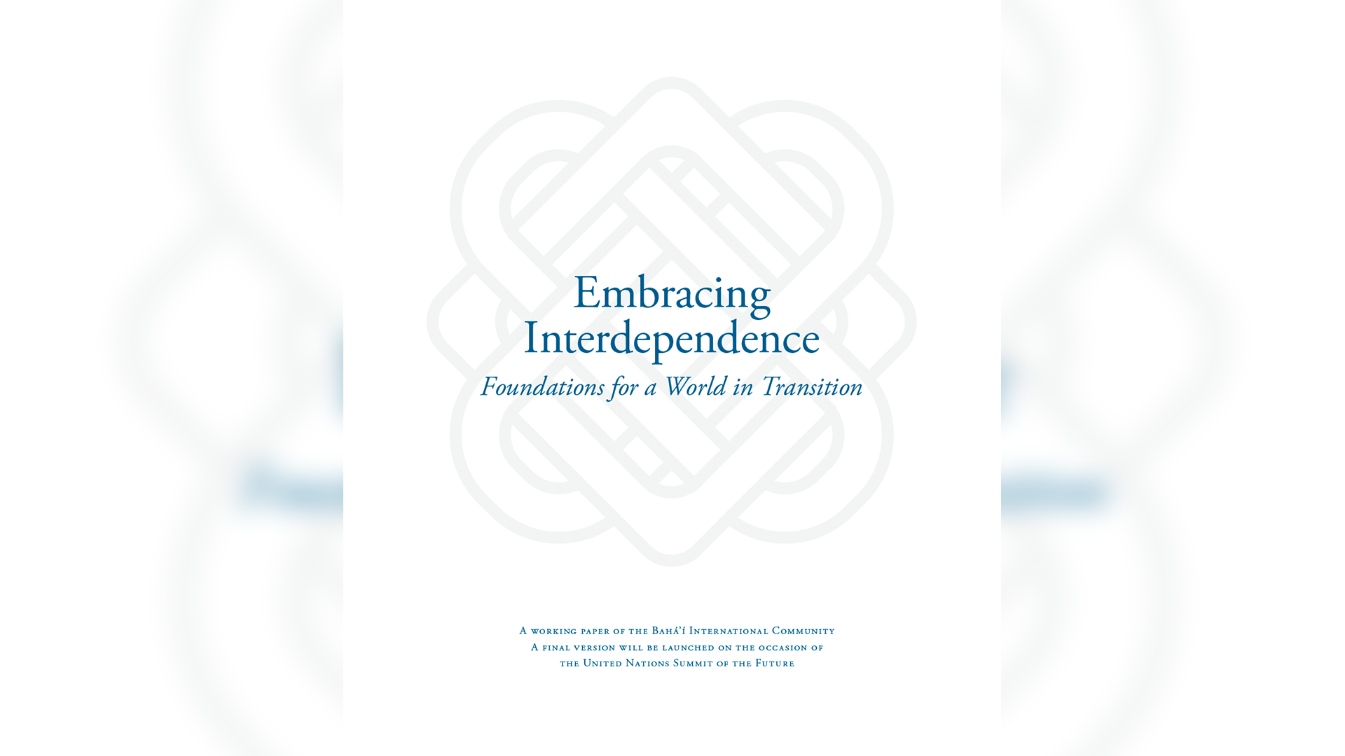 BIC releases working paper: ‘Embracing Interdependence: Foundations for ...