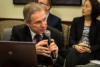 Csaba Kőrösi, permanent representative of Hungary to the United Nations, speaks at a 29 October 2014 breakfast meeting on civil society and the post-2015 development agenda.
