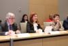 (Left to right) H.E. Ambassador Agustin Santo Maraver, Ms. Maria Fernanda Espinosa and Dr. Azza Karam speaking at the first discussion on Our Common Agenda Hosted by the Baha’i International Community