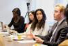 Participants at the roundtable discussions talking about the role of youth in fostering social cohesion