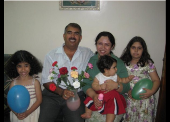 Mr. Hamed bin Haydara with his family in Yemen, prior to his arrest in 2013.