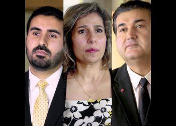 (from l to r) Hesam, Hamed bin Haydara's nephew. Hoda, Mr Haydara's sister and Nasim, his brother-in-law
