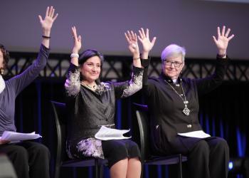 Bani Dugal, Principal Representative of the Baha'i International Community United Nations Office on a keynote panel on women's leadership in religious traditions. 