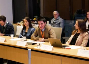 Lead-off speaker Felipe Paullier, Assistant Secretary-General for Youth Affairs, explores the session’s theme