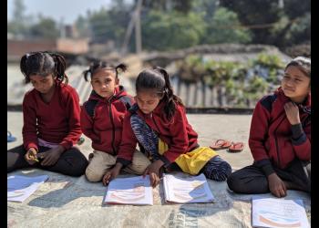 Girls in Hasankheda explore the role of spiritual qualities such as honesty, justice, courage, and compassion.