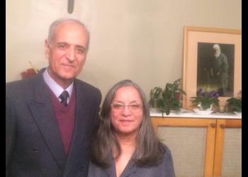 Behrooz Tavakkoli with his wife.